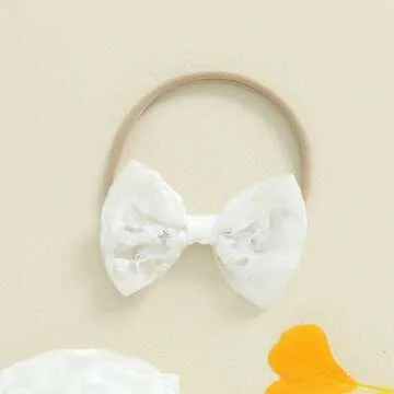 Elegant Newborn Baby Girl Romper Dress with Headband