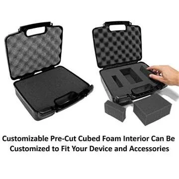 CASEMATIX Portable Recorder Case Compatible with Zoom H8 Handy Recorder, Zoom R4 MultiTrak Handheld Recorder or Podtrak P4 Podcast Recorders with Charger and Accessories - Includes Case Only
