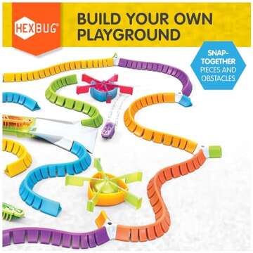 HEXBUG Nano Zone, Sensory Toys for Kids & Cats with Over 60 Pieces & 5 Nano Bugs, STEM Kits & Mini Robot Toy for Kids Ages 3 & Up, Batteries Included