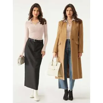 Prettywear Women's 2024 Casual Tops Polo V Neck Business Work Blouses Basic long Sleeve Soft Knit Fall Fashion T Shirts Oatmeal