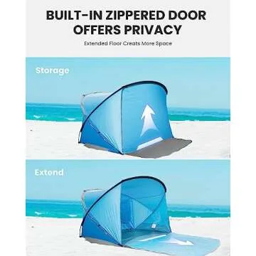 OutdoorMaster Beach Tent - Easy Setup & UPF 50+ Protection