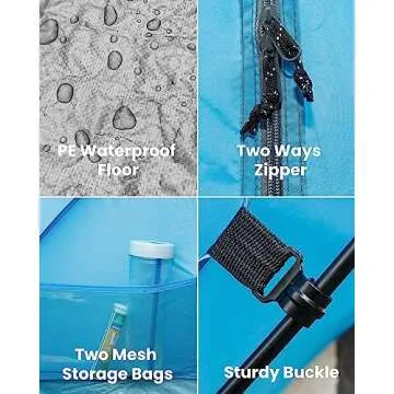 OutdoorMaster Beach Tent - Easy Setup & UPF 50+ Protection