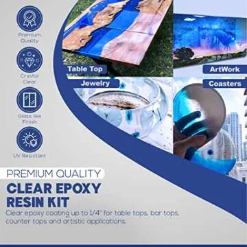 Magic Resin | Premium Clear Epoxy Resin Kit | Non-Toxic | High Gloss Finish | Ideal for Table Tops &...