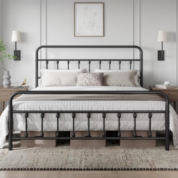 Yaheetech Classic Metal Platform Bed Frame - Elegant Design and Sturdy Support