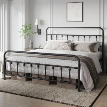 Yaheetech Classic Metal Platform Bed Frame for Stylish Comfort