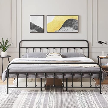 Yaheetech Classic Metal Platform Bed Frame for Stylish Comfort