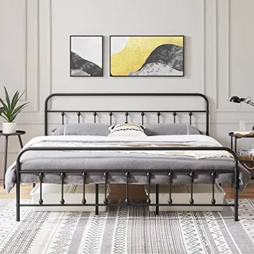 Yaheetech Classic Metal Platform Bed Frame for Stylish Comfort