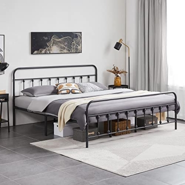 Yaheetech Classic Metal Platform Bed Frame for Stylish Comfort