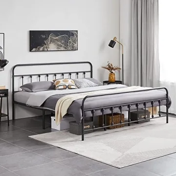 Yaheetech Classic Metal Platform Bed Frame for Stylish Comfort