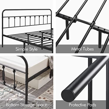 Yaheetech Classic Metal Platform Bed Frame for Stylish Comfort