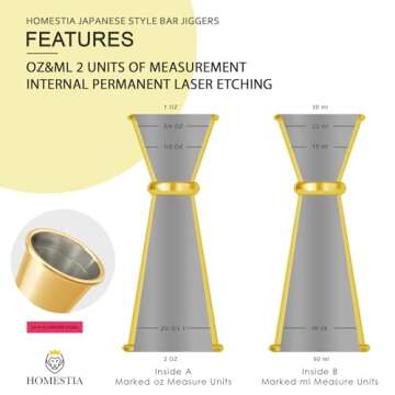 Homestia 3-Piece Bar Tool Set for Cocktail Lovers