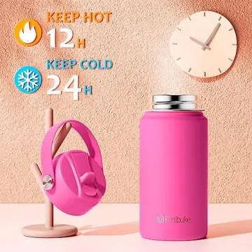 Fimibuke Kids Insulated Water Bottle, 14oz BPA FREE Double Wall Vacuum Travel Tumbler 18/8 Stainless Steel Leak Proof Kids Cups with Straw Metal Water Bottle for School Boy Girl (2 Pack, Hawaii)