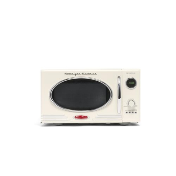 Nostalgia Retro Countertop Microwave Oven - Large 800-Watt - 0.9 cu ft - 12 Pre-Programmed Cooking S...