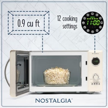 Nostalgia Retro Microwave Oven - 0.9 cu ft - 800 Watts