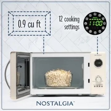 Nostalgia Retro Microwave Oven - 0.9 cu ft - 800 Watts