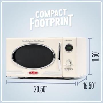 Nostalgia Retro Microwave Oven - 0.9 cu ft - 800 Watts