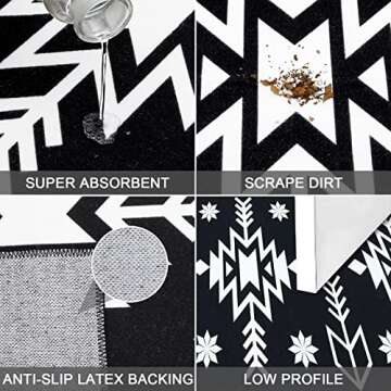 U'Artlines Southwestern Cotton Area Rug Runner - 2'x6'