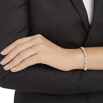Swarovski Una Angelic Tennis Bracelet in Rose-Gold Finish