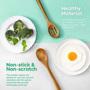 Caperci Optimal Wooden Cooking Utensil Set - 4 Pieces