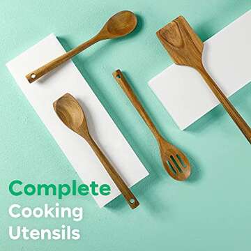 Caperci Optimal Wooden Cooking Utensil Set - 4 Pieces