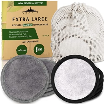 XL Extra Large Reusable Cotton Pads for Face - Eco-Friendly Makeup Remover