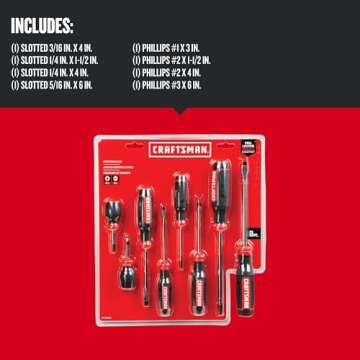 CRAFTSMAN Screwdriver Set, Bi-Material, 8 Piece Set (CMHT65075N)