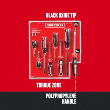 CRAFTSMAN Screwdriver Set, Bi-Material, 8 Piece Set (CMHT65075N)