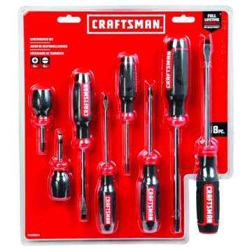 CRAFTSMAN Screwdriver Set, Bi-Material, 8 Piece Set (CMHT65075N)