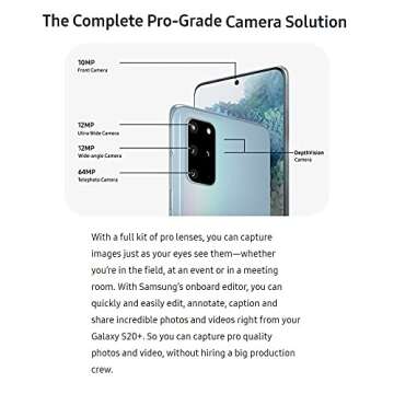 Samsung Galaxy S20+ Plus: 6.7" AMOLED, Snapdragon 865, 5G