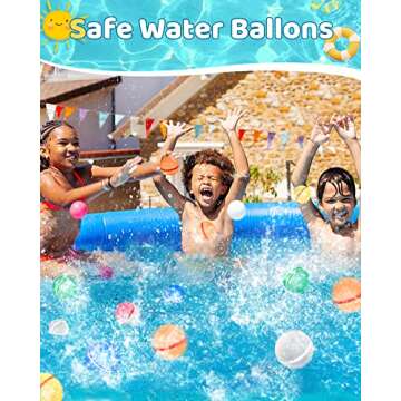 SOPPYCID Reusable Water Balloons Pool Toys,Water Balloons for Kids