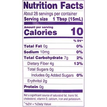 Pyure Organic Chocolate Flavored Syrup, Zero Sugar, 1 Net Carb Keto Syrup, Gluten-Free, Organic Plant-Based Sugar Free Chocolate Syrup for Vegan Keto Friendly Food, 14 Oz