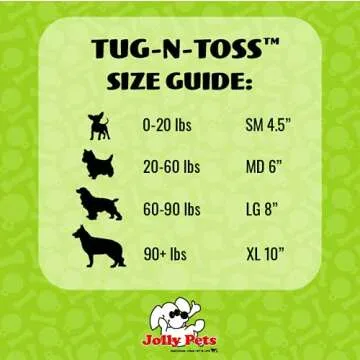 Jolly Pets Tug-N-Toss Ball for Active Dogs - 6 Inch Blueberry