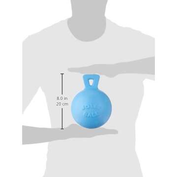 Jolly Pets Tug-N-Toss Ball for Active Dogs - 6 Inch Blueberry