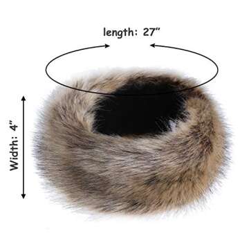 Stylish Faux Fur Headband with Elastic for Winter Enjoyment