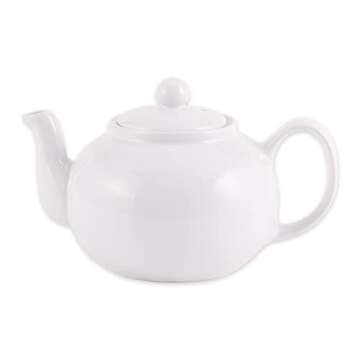 RSVP International 42 oz Stoneware Teapot - Dishwasher Safe