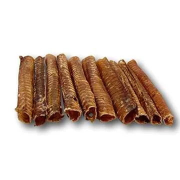Top Dog Chews – 12” Beef Trachea Dog Chews 10 Pack, American, All Natural, Single Ingredient Dog Treat, Promotes Joint, Hip & Dental Health, High in Protein for Medium & Large Dogs