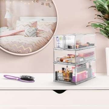 Sorbus Stackable Storage Drawers for Home Organization