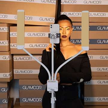 GLAMCOR Multimedia X Portable LED Lighting Kit for Video Recording and Photography | Remote Controll...