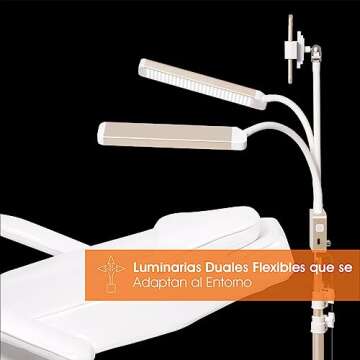 GLAMCOR Multimedia X Portable LED Lighting Kit for Video Recording and Photography | Remote Controlled 2700K - 5600K Color Temperature | Smartphone Mount with Selfie Control (White/Gold)