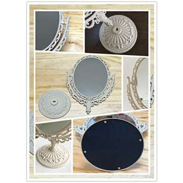 Vintage 2-Sided Tabletop Makeup Mirror with Swivel