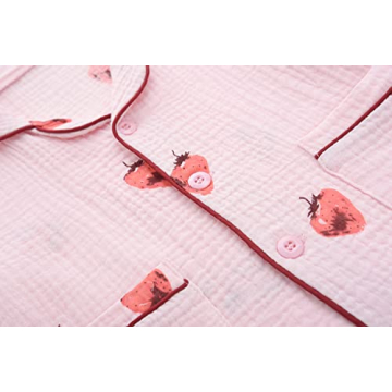 BINIDUCKLING Baby Girl Strawberry Pajamas for Toddlers