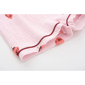 BINIDUCKLING Baby Girl Strawberry Pajamas for Toddlers