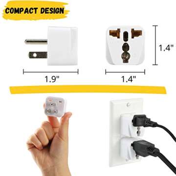 Bates European Plug Adapter - Travel Made Easy with 2 pcs