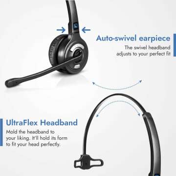 Leitner LH270 Wireless Headset – 2-in-1 with Mic