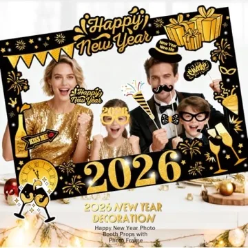 New Year's Eve Party Supplies 2026 Photo Booth Props Kit