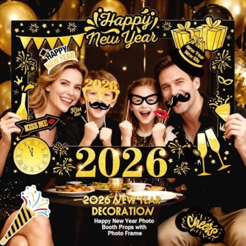 New Year's Eve Party Supplies 2026 Photo Booth Props Kit