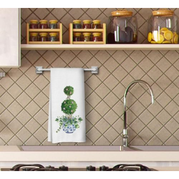 Dwept Chinoiserie Kitchen Towels - Vintage Decor 16x24