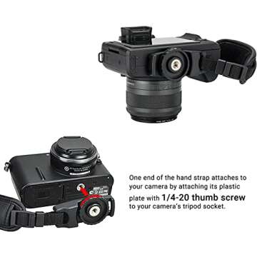 JJC Camera Hand Grip Strap for Sony ZV-E10 A7CR A7CII A7RV A7RIV A7RIII A7RII A7M4 A7 IV III A7S II A6700 A6600 A6500 A6400 A6300 A6100 A6000 A5100 A7C A9 A99 A77 II RX10 IV III II DSC-H300 Leica Q3