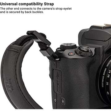 JJC Camera Hand Grip Strap for Sony ZV-E10 A7CR A7CII A7RV A7RIV A7RIII A7RII A7M4 A7 IV III A7S II A6700 A6600 A6500 A6400 A6300 A6100 A6000 A5100 A7C A9 A99 A77 II RX10 IV III II DSC-H300 Leica Q3