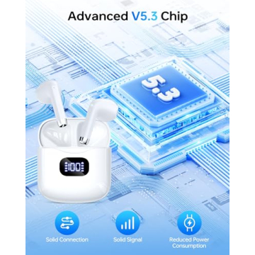 KTGEE Bluetooth 5.3 Earbuds with 40Hrs Playback